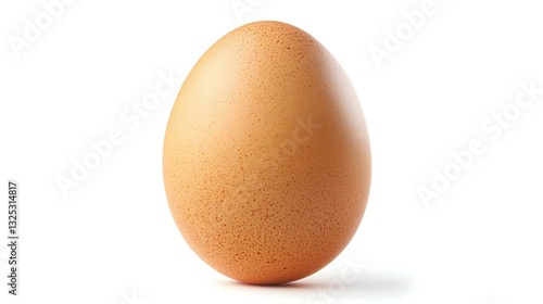 single chicken egg isolated on white background