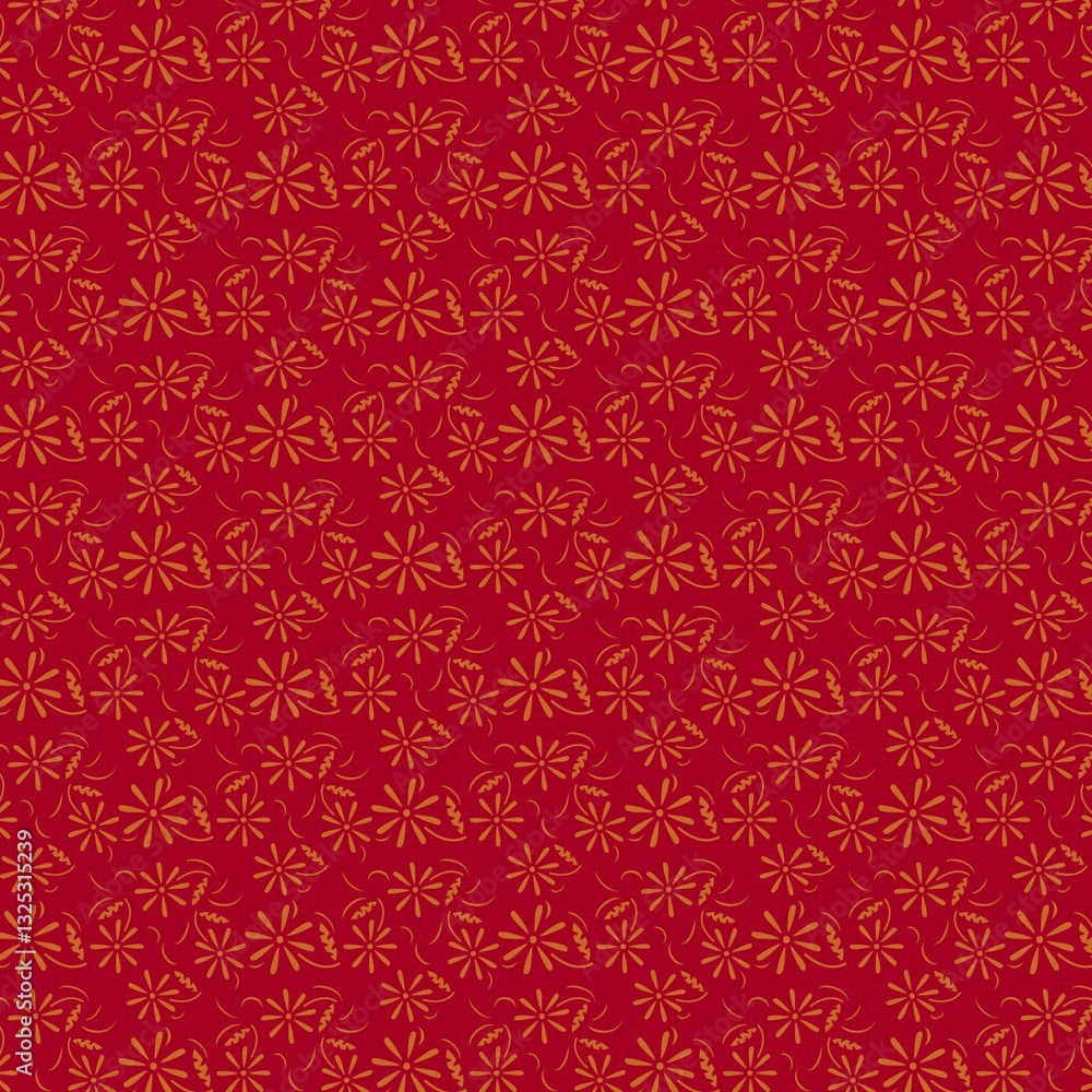 Floral ornament background paper, seamless fabric with textured pattern Floral ornament background paper, seamless fabric with textured pattern