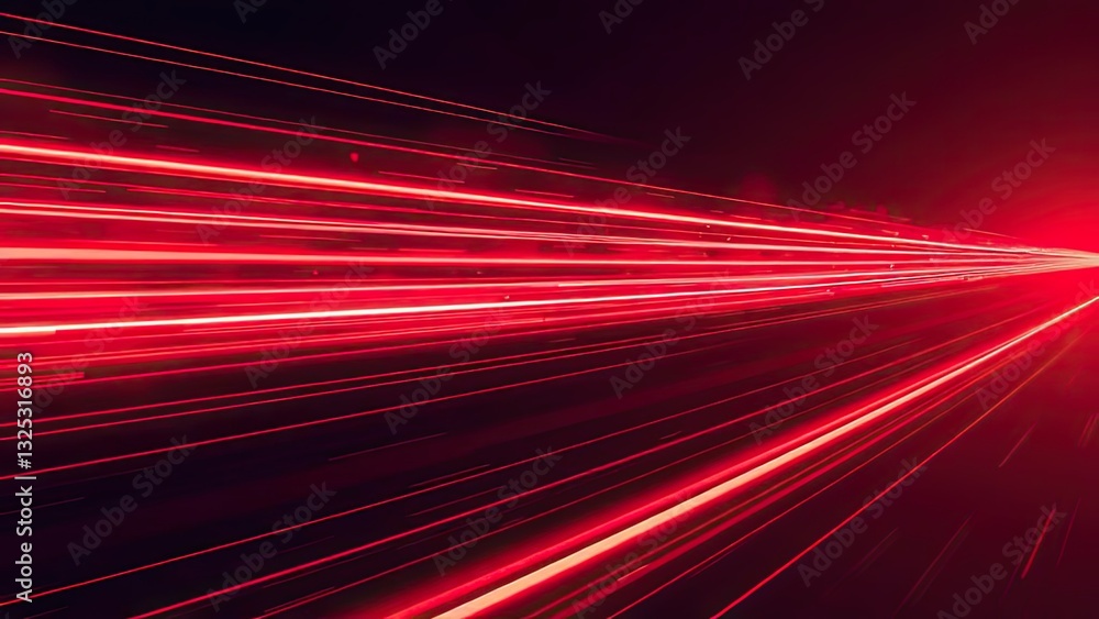 Abstract Red Light Trails Speed Motion Blur Night Energy Technology Background Abstract Red Light Trails Speed Motion Blur Night Energy Technology Background