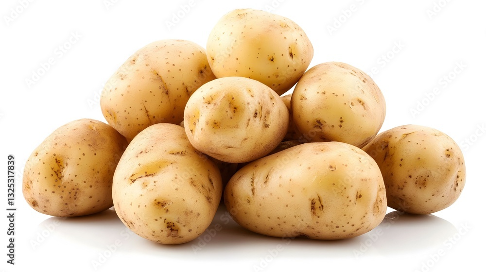 Russet potatoes stacked on top of each other Russet potatoes stacked on top of each other