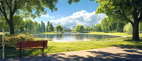 Exploring Munich Olympic Park in Summer, Germany - Tranquil Nature Scene