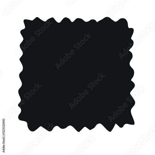 Vector hand drawn ravioli silhouette isolated on white background