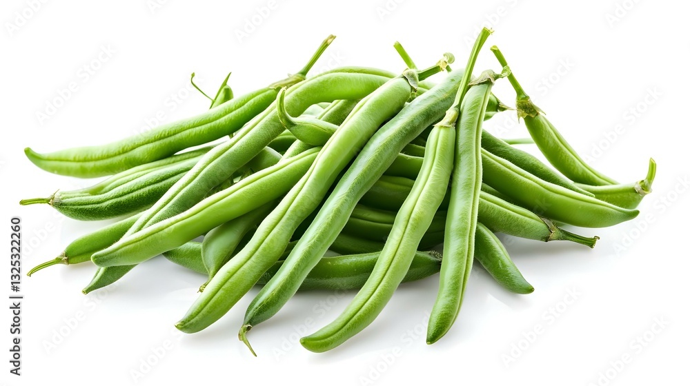 Green beans isolated on a white background Green beans isolated on a white background