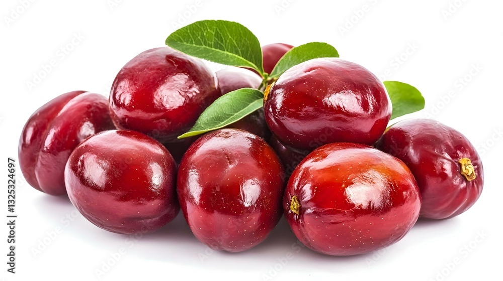 Fresh jujube fruit on white background Fresh jujube fruit on white background
