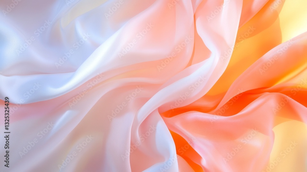 Soft Silky Fabric in Gentle Pastel Tones for Creative Projects Soft Silky Fabric in Gentle Pastel Tones for Creative Projects