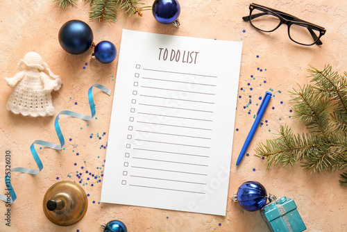 Blank to-do list with Chris...