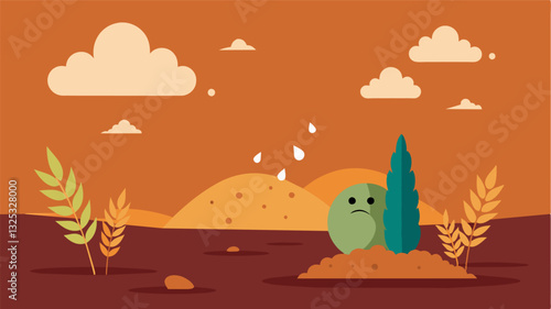 The smell of grain and dust that once filled the air has been rep with a heavy sense of emptiness.. Vector illustration