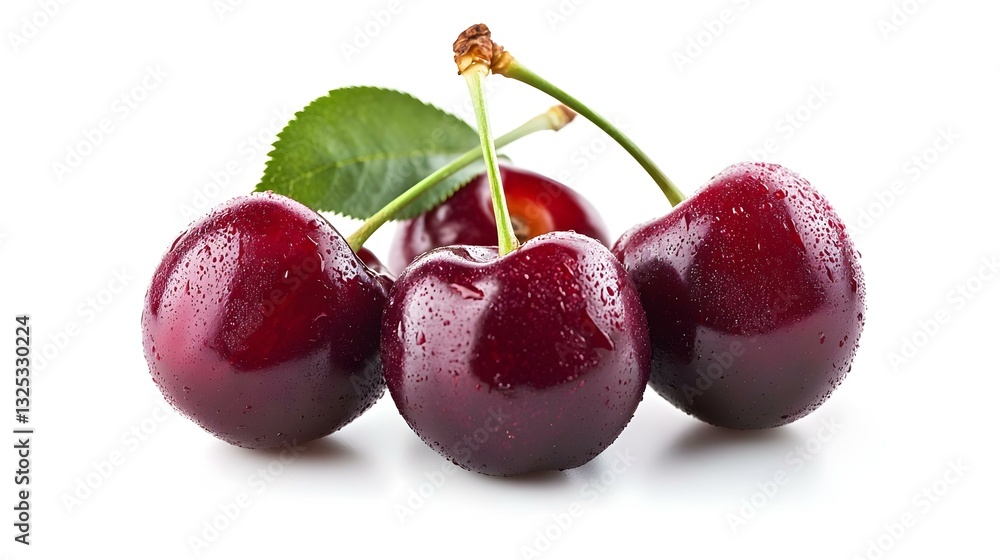 Sweet cherry isolated on white background Sweet cherry isolated on white background