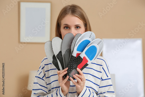 Young woman with different ...