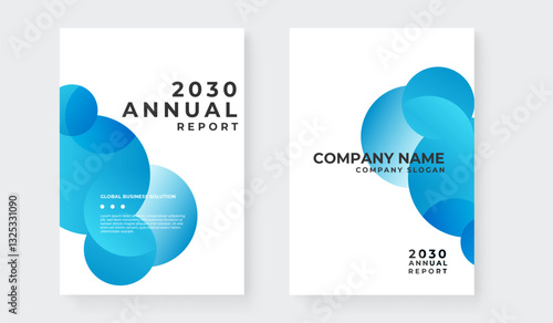 Annual cover design flyer design template brochure template vector