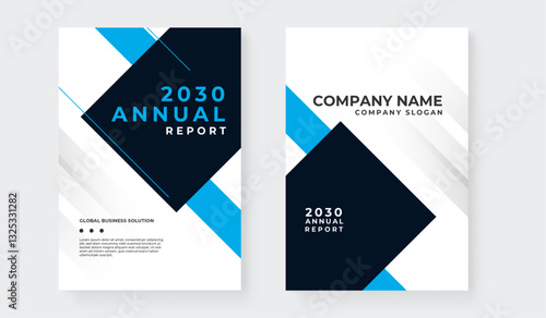 Flat geometric annual report template