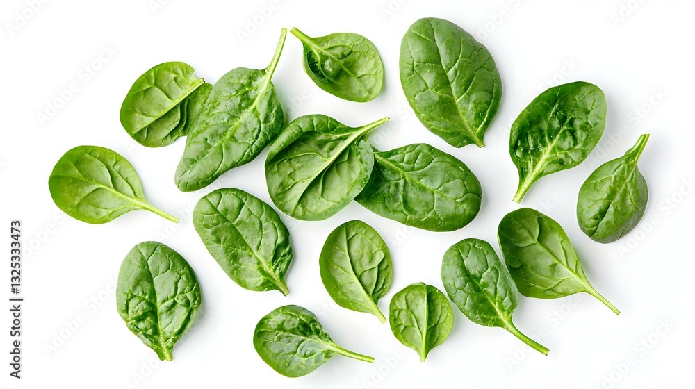 Fresh green healthy spinach on white background Fresh green healthy spinach on white background
