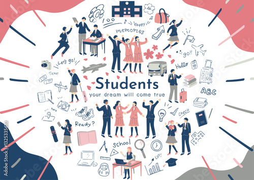 学校生活を楽しむ生徒たち