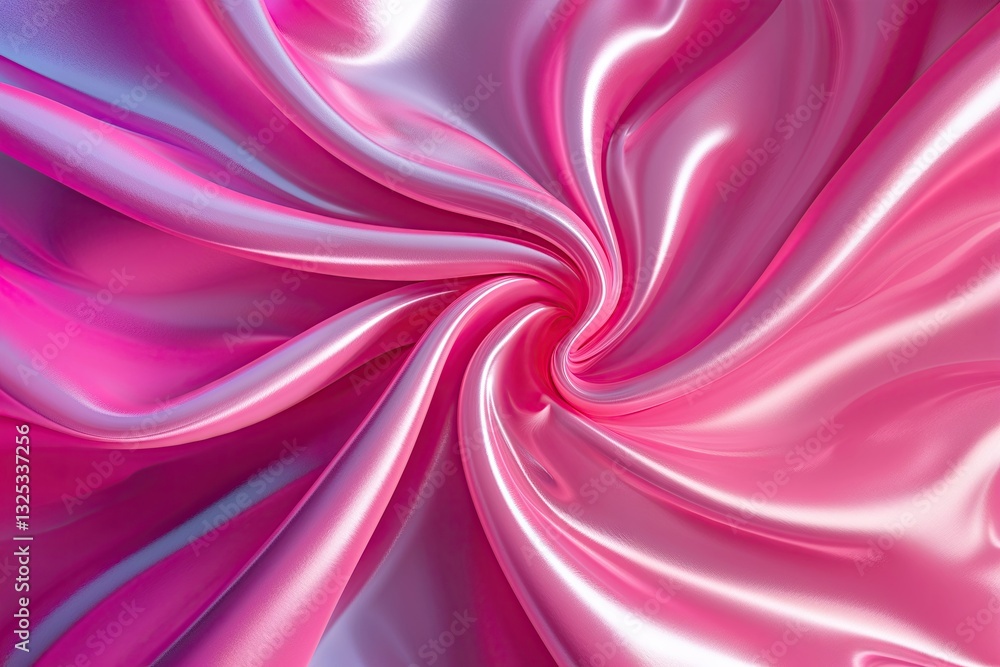 Obraz premium Vibrant Pink Abstract Background with Silky Gradient and Flowing Design