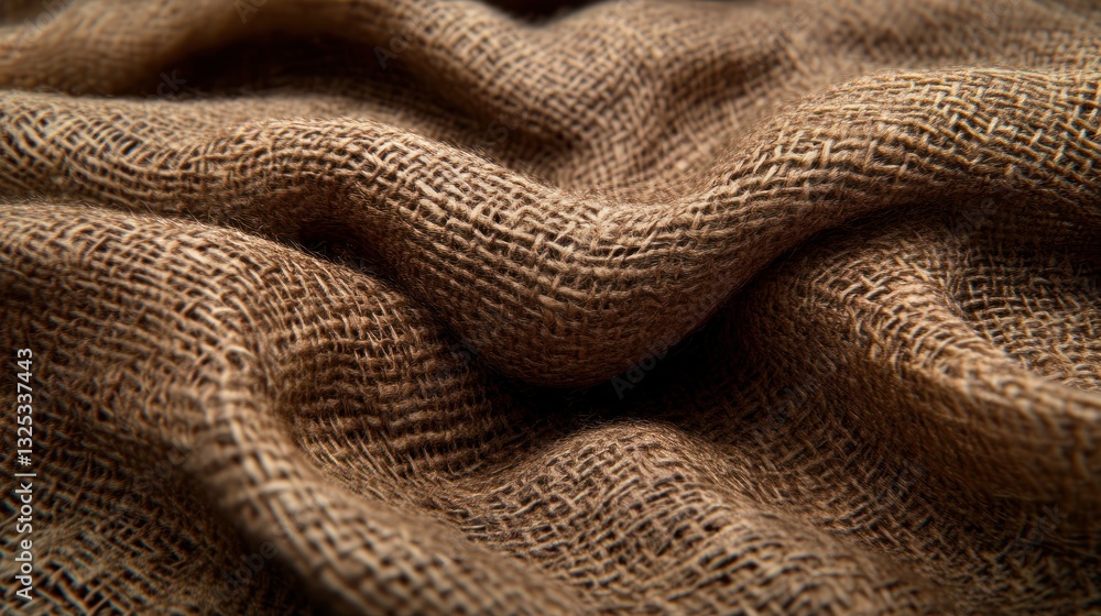 Wrinkled Brown Linen Fabric Texture Wrinkled Brown Linen Fabric Texture