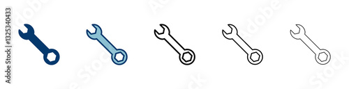 wrench icon vector isolated on white background. Wrench vector icon. Spanner symbol