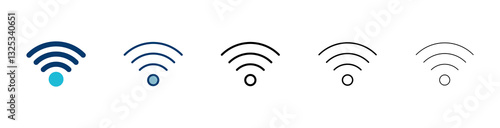 WIFI Icon vector isolated on white background. signal vector icon. Wireless and wifi icon or sign for remote internet access