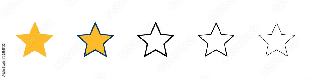 Star Icon vector isolated on white background. Star vector icon. Rating symbol Star Icon vector isolated on white background. Star vector icon. Rating symbol