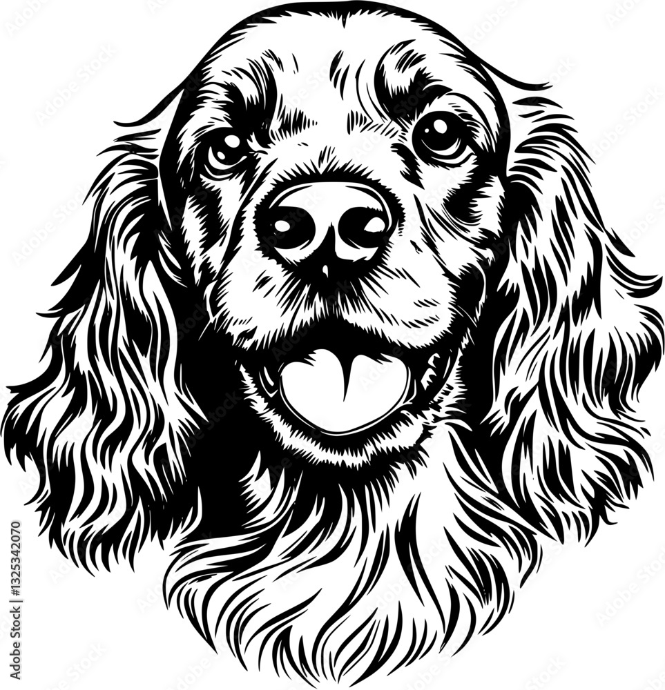 Dog black and white vector illustration Dog black and white vector illustration