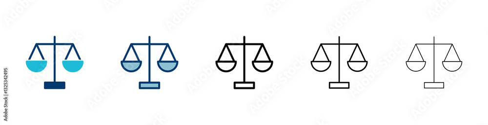 Scales icon vector isolated on white background . Law scale icon. Justice sign Scales icon vector isolated on white background . Law scale icon. Justice sign