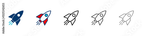 Rocket icon vector isolated on white background. Start Up Concept Symbol. Startup icon
