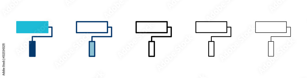 Paint icon vector isolated on white background. Paint brush vector icon. Paint roller icon Paint icon vector isolated on white background. Paint brush vector icon. Paint roller icon