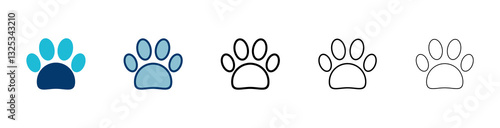 Paw icon vector isolated on white background. Paw Print icon
