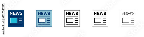 Newspaper icon vector isolated on white background. news paper icon vector