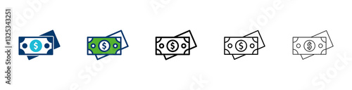Money icon vector isolated on white background. Money vector icon. Dollar icon