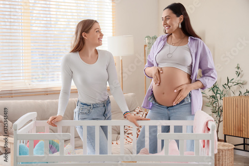 Young pregnant lesbian coup...