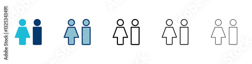 Man and woman icon vector isolated on white background. male and female symbol