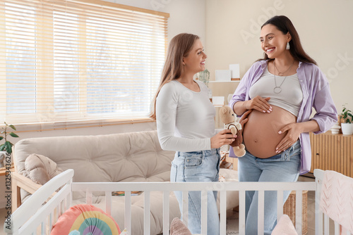 Young pregnant lesbian coup...