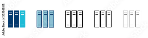 Library icon vector isolated on white background. Book icon vector