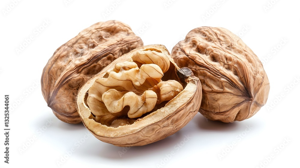Walnut on a white background Walnut on a white background