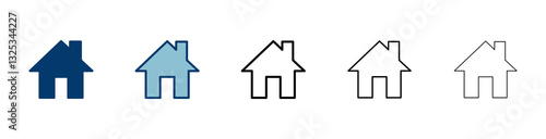 Home icon vector isolated on white background. House vector icon. Address