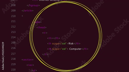 Wallpaper Mural Yellow circle overlay animation on dark background using HTML and CSS Torontodigital.ca