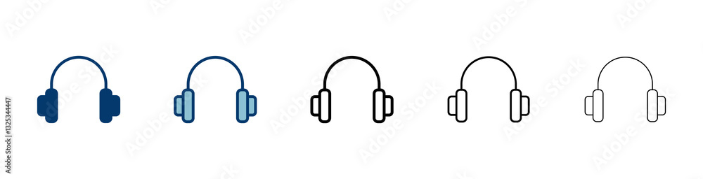 Headphone icon vector isolated on white background. Headphone vector icon. Call us Headphone icon vector isolated on white background. Headphone vector icon. Call us