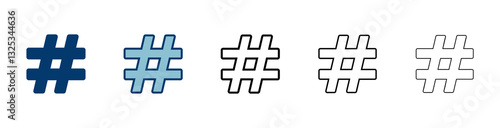 Hashtag icon vector isolated on white background. hashtag vector icon