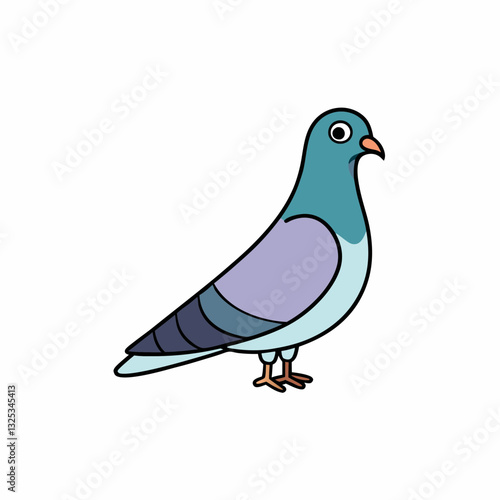 pigeon on white