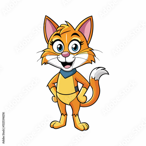 sassy cat on white