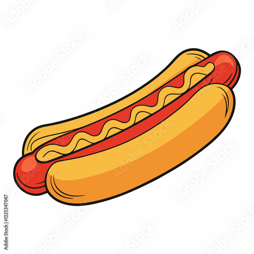 hot dog vector illustration