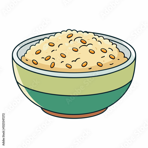 risotto food on white