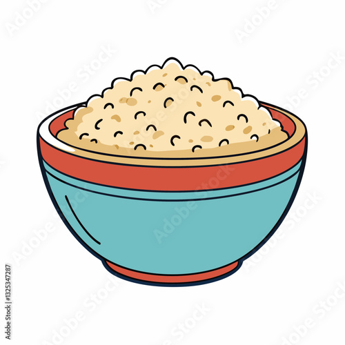 risotto food on white