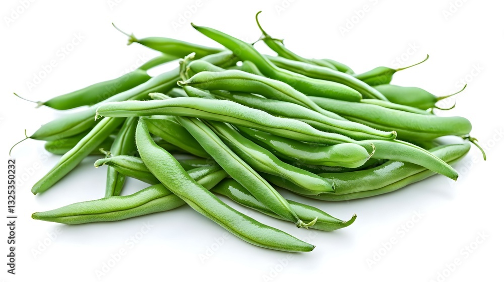 Whole Green beans on a white background Whole Green beans on a white background