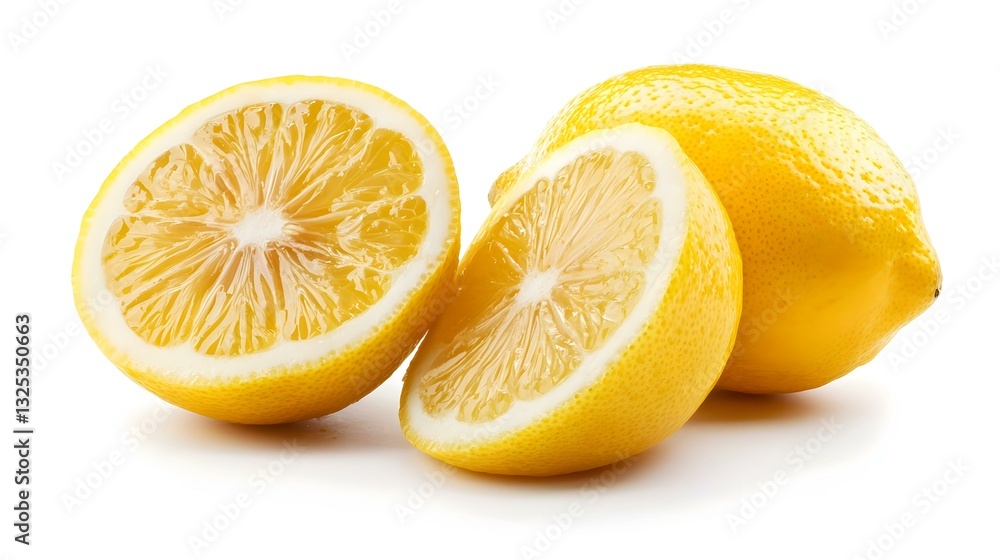 Typical sicilian lemon Piretto and its cutted Typical sicilian lemon Piretto and its cutted