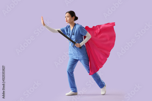 Female Asian doctor with su...