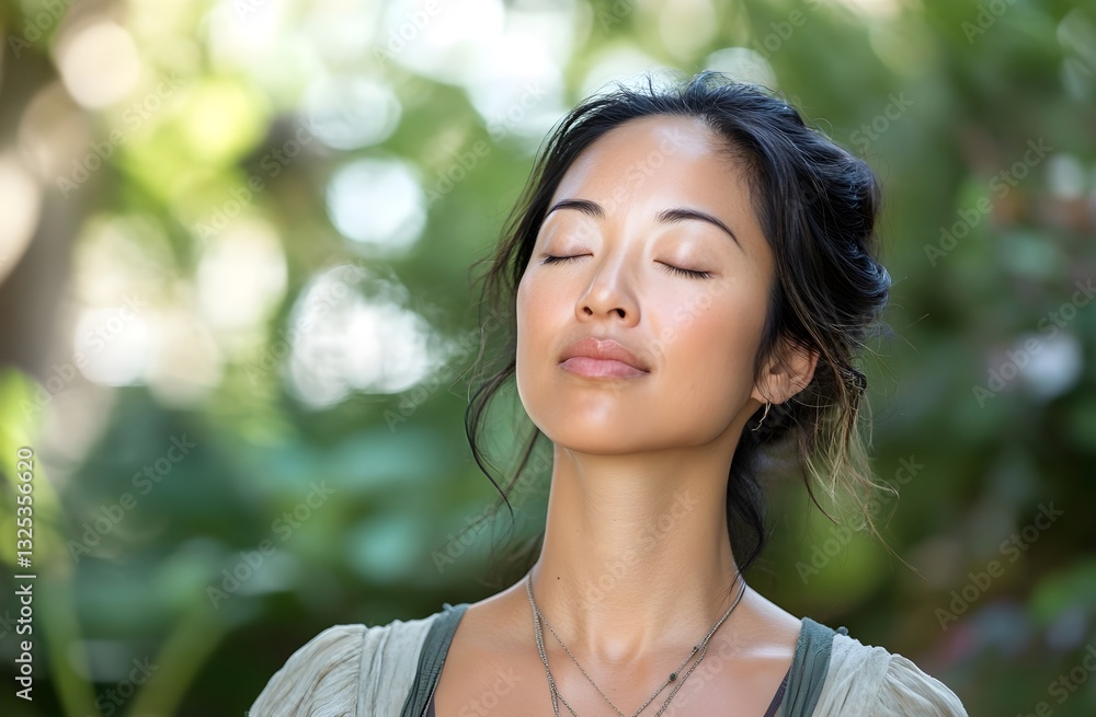 asian woman in yoga pose with serene expression in outdoor park
asian woman in yoga pose with serene expression in outdoor park