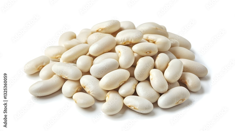 white beans isolated on white background white beans isolated on white background