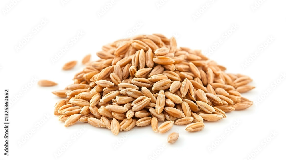Wheat grains pile isolated on white background Wheat grains pile isolated on white background