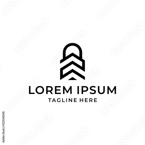 z inital padlock key logo design vector graphic idea creative